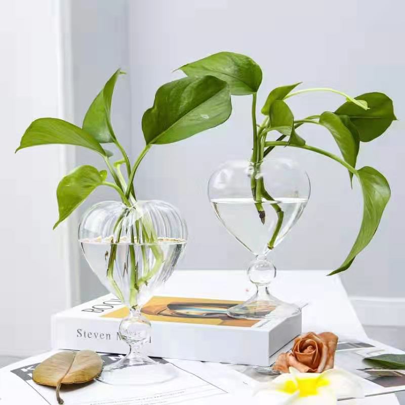 Heart Shaped Glass Vases