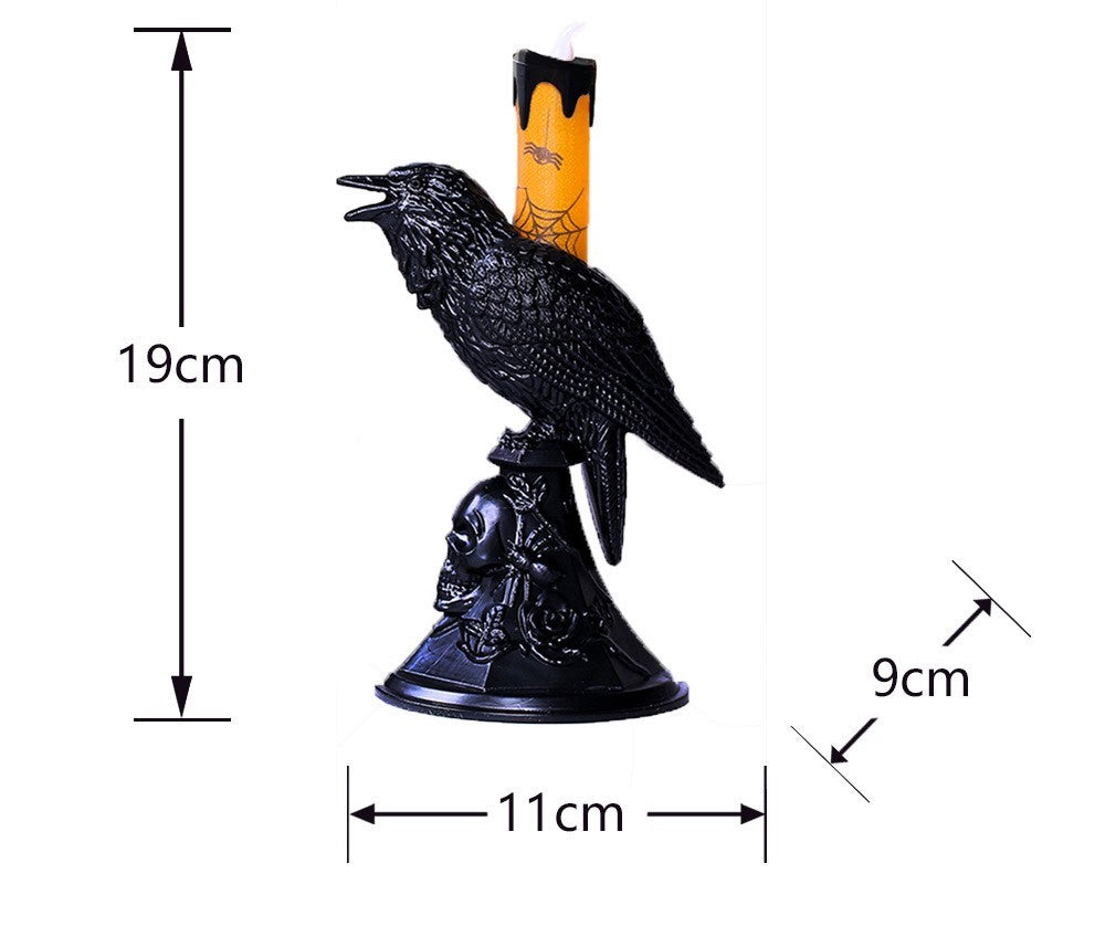 Psychic Decor Crow candle imitation - Halloween lamp