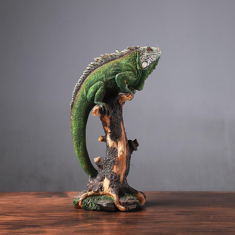 Lizard Resin Statue for Living Room, TV Cabinet, Desktop, Balcony & Garden Decorations