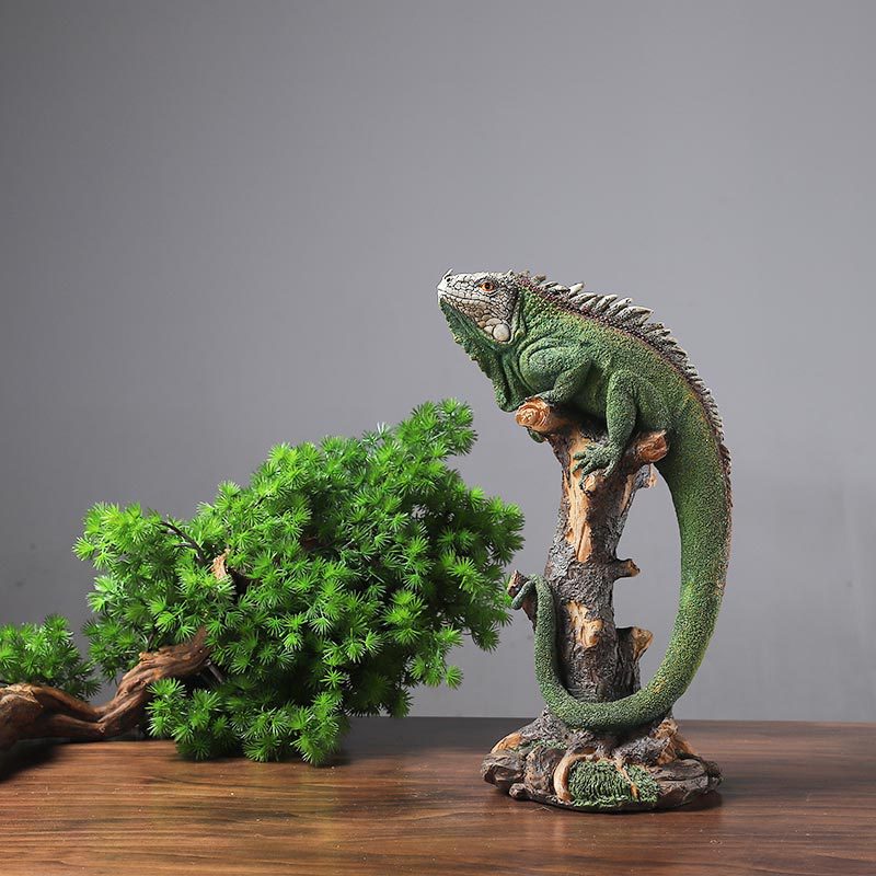 Lizard Resin Statue for Living Room, TV Cabinet, Desktop, Balcony & Garden Decorations