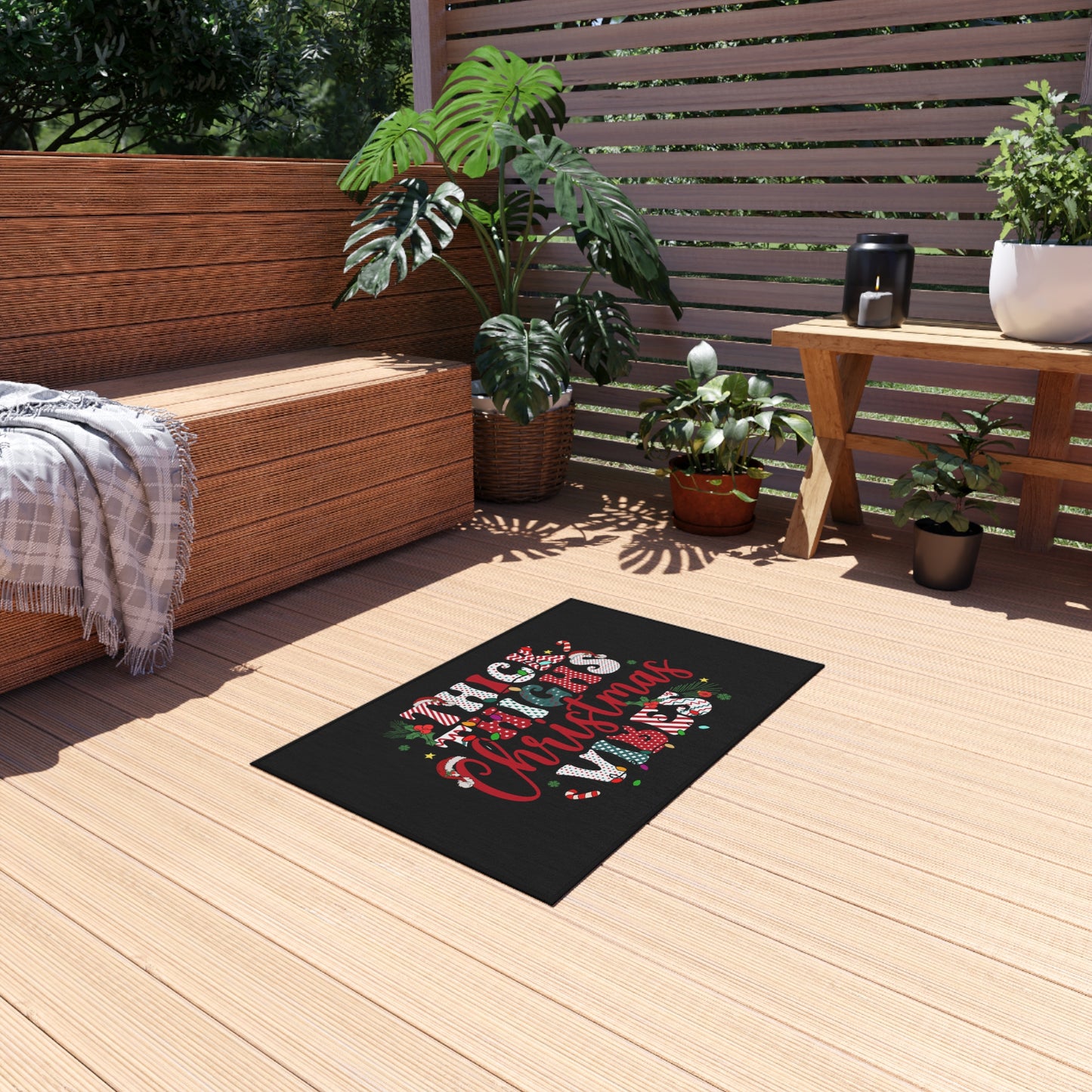 Thick Thigh Christmas Vibes Outdoor Rug