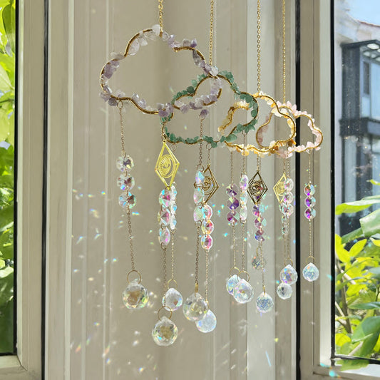 Crystal Cloud Suncacher - Window Prism Decoration -  Garden Car Decoration Outdoor - Hanging Ornaments Gift