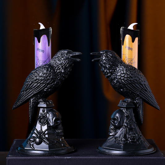 Psychic Decor Crow candle imitation - Halloween lamp