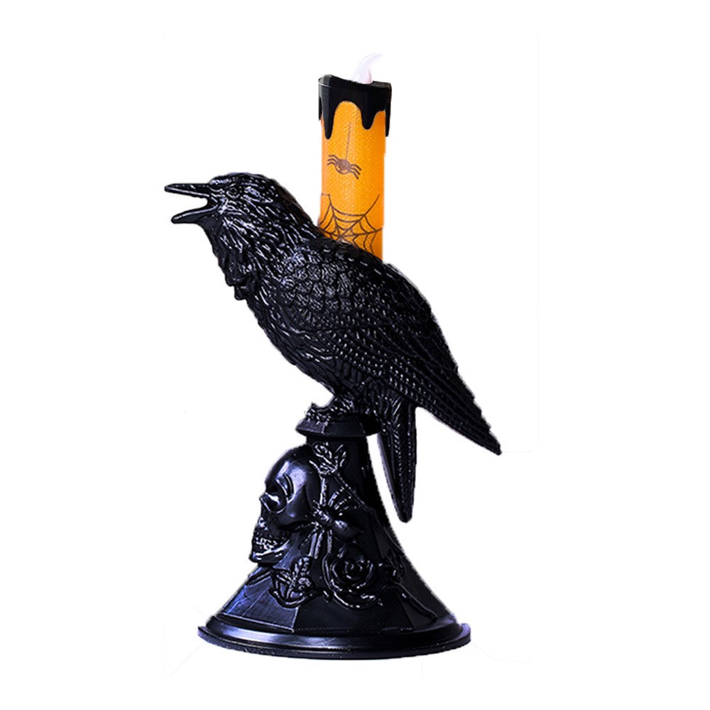 Psychic Decor Crow candle imitation - Halloween lamp