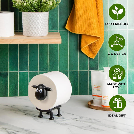 Cute Sheep Toilet Tissue Rack - Free Standing Holder - Decorative Toilet Paper Rack