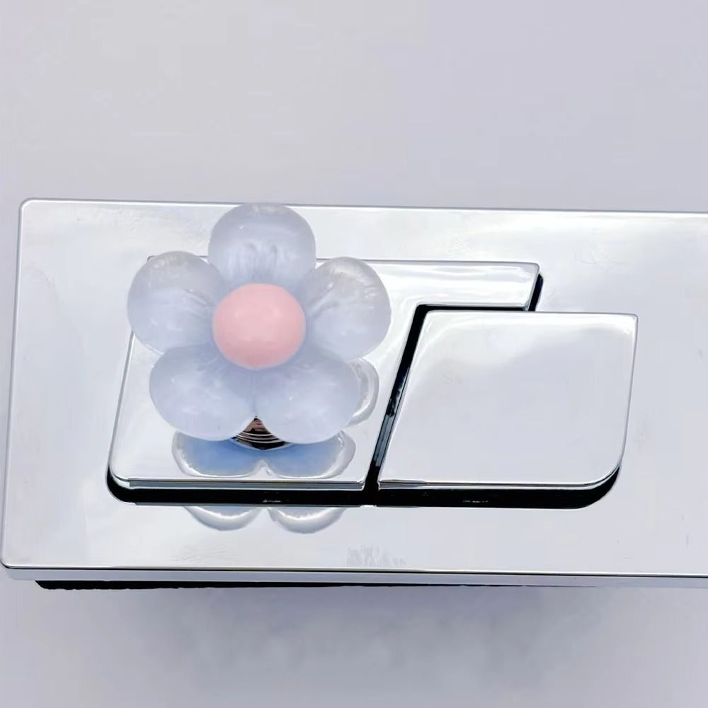 Psychic Decor Flower Button Toilet Flush Push Button Home decor Restroom decor