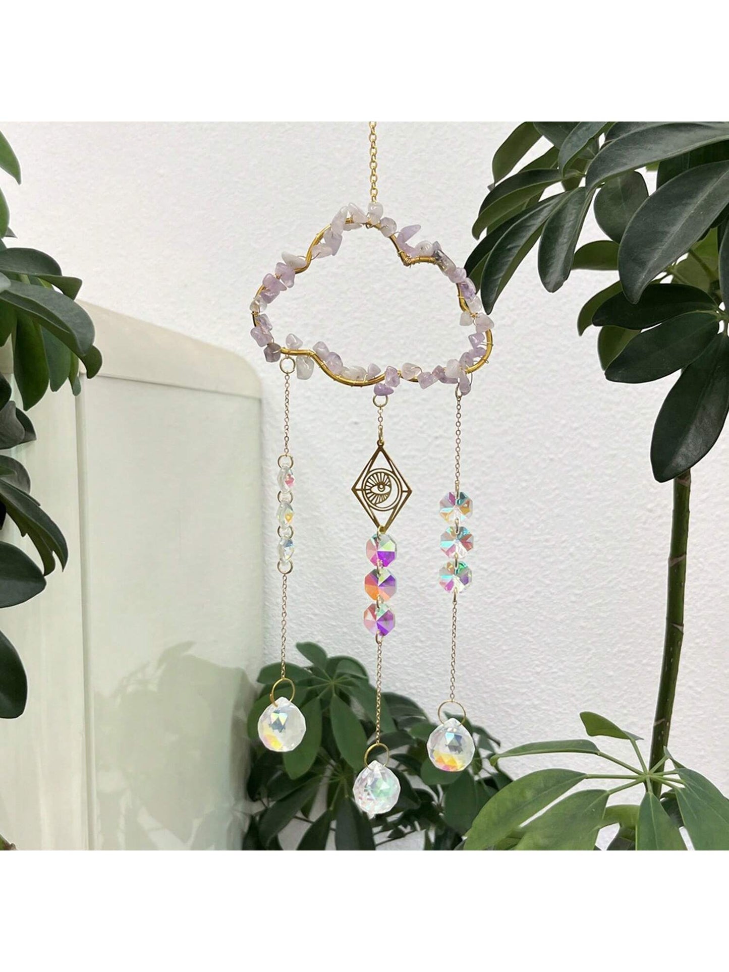 Crystal Cloud Suncacher - Window Prism Decoration -  Garden Car Decoration Outdoor - Hanging Ornaments Gift