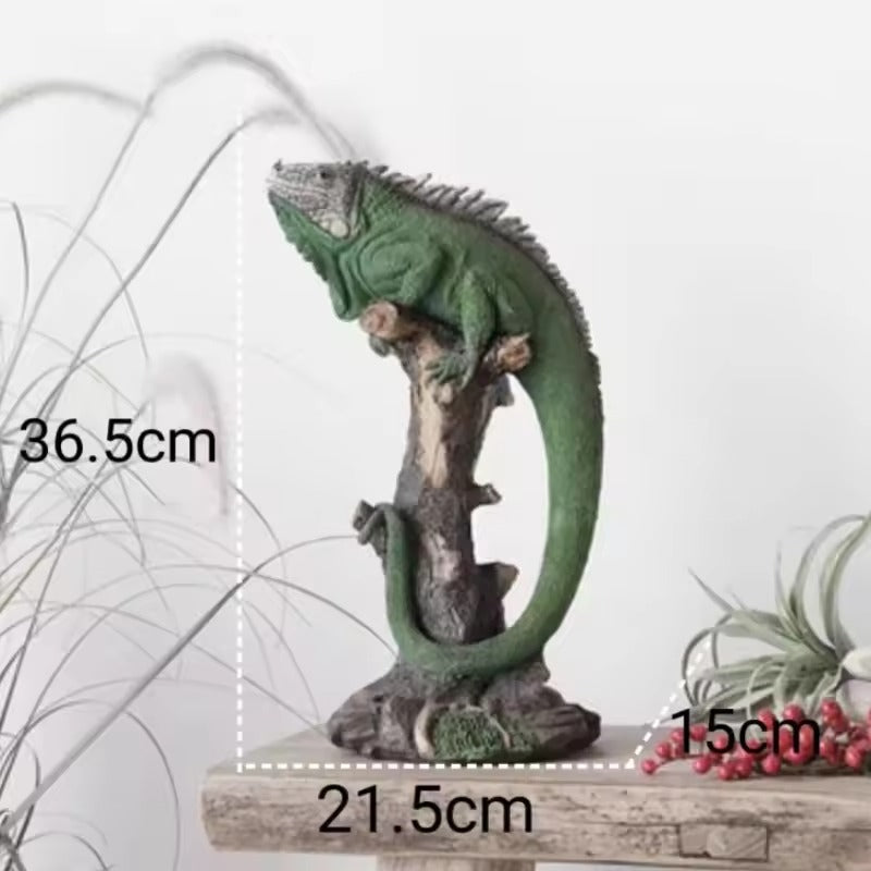 Lizard Resin Statue for Living Room, TV Cabinet, Desktop, Balcony & Garden Decorations