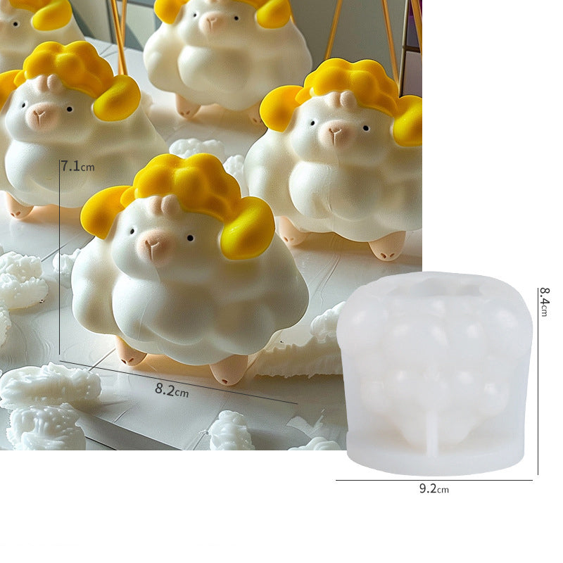 Sheep MOLD - cute candle mold for valentine's day, baking, making gifts