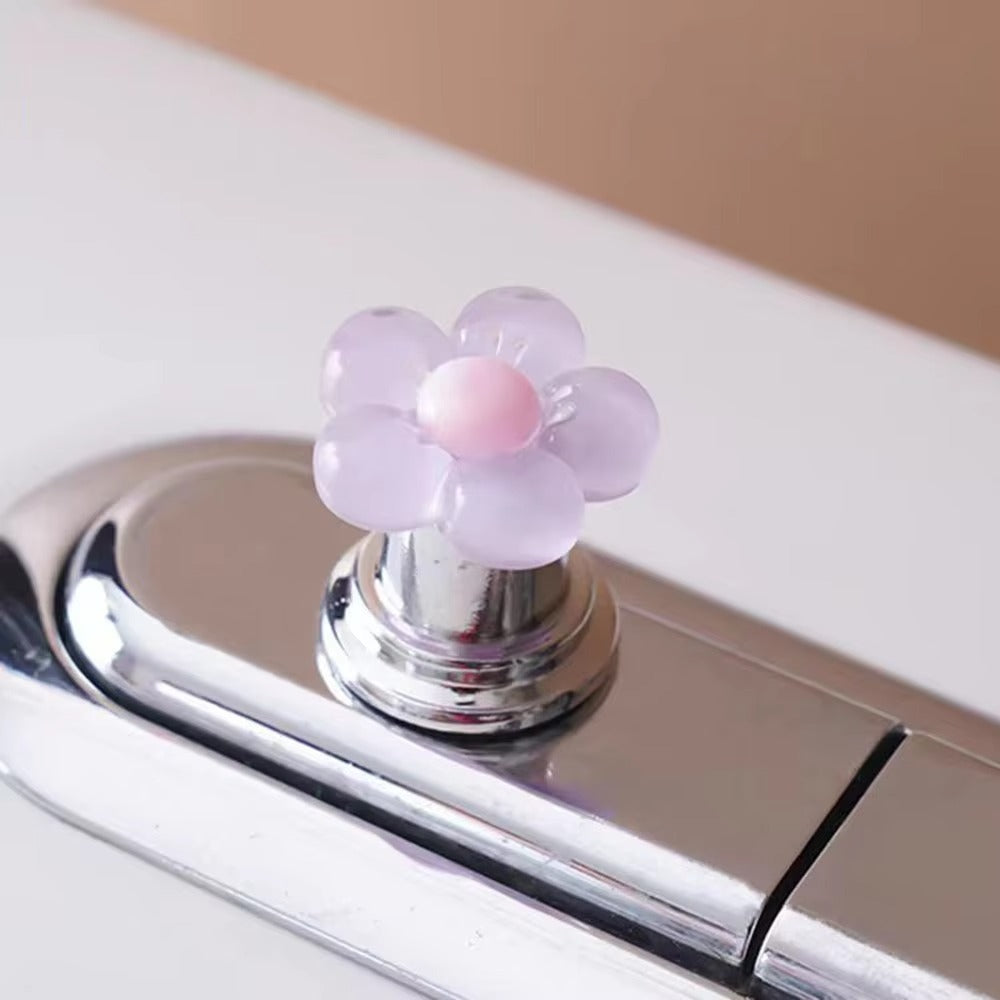 Psychic Decor Flower Button Toilet Flush Push Button Home decor Restroom decor