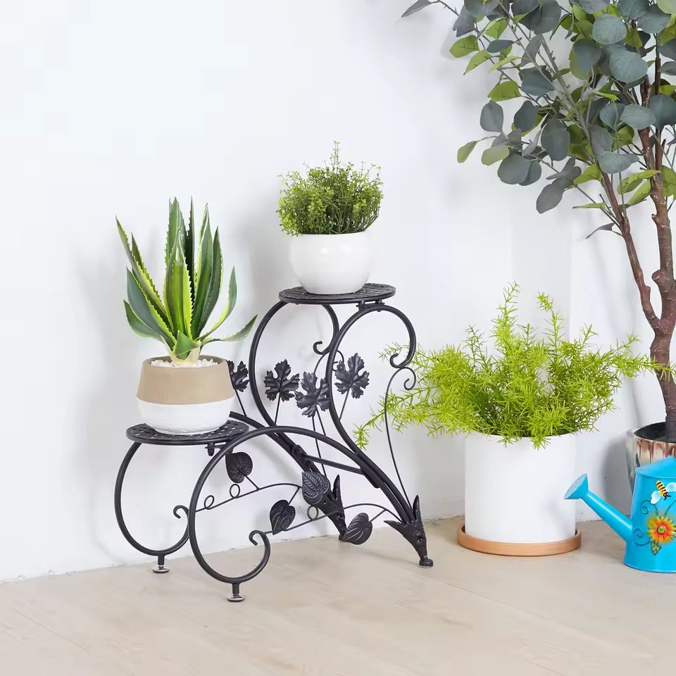 (2PCS Rustproof Metal Stand) Heart shape Flower Garden Display Rack Shelf