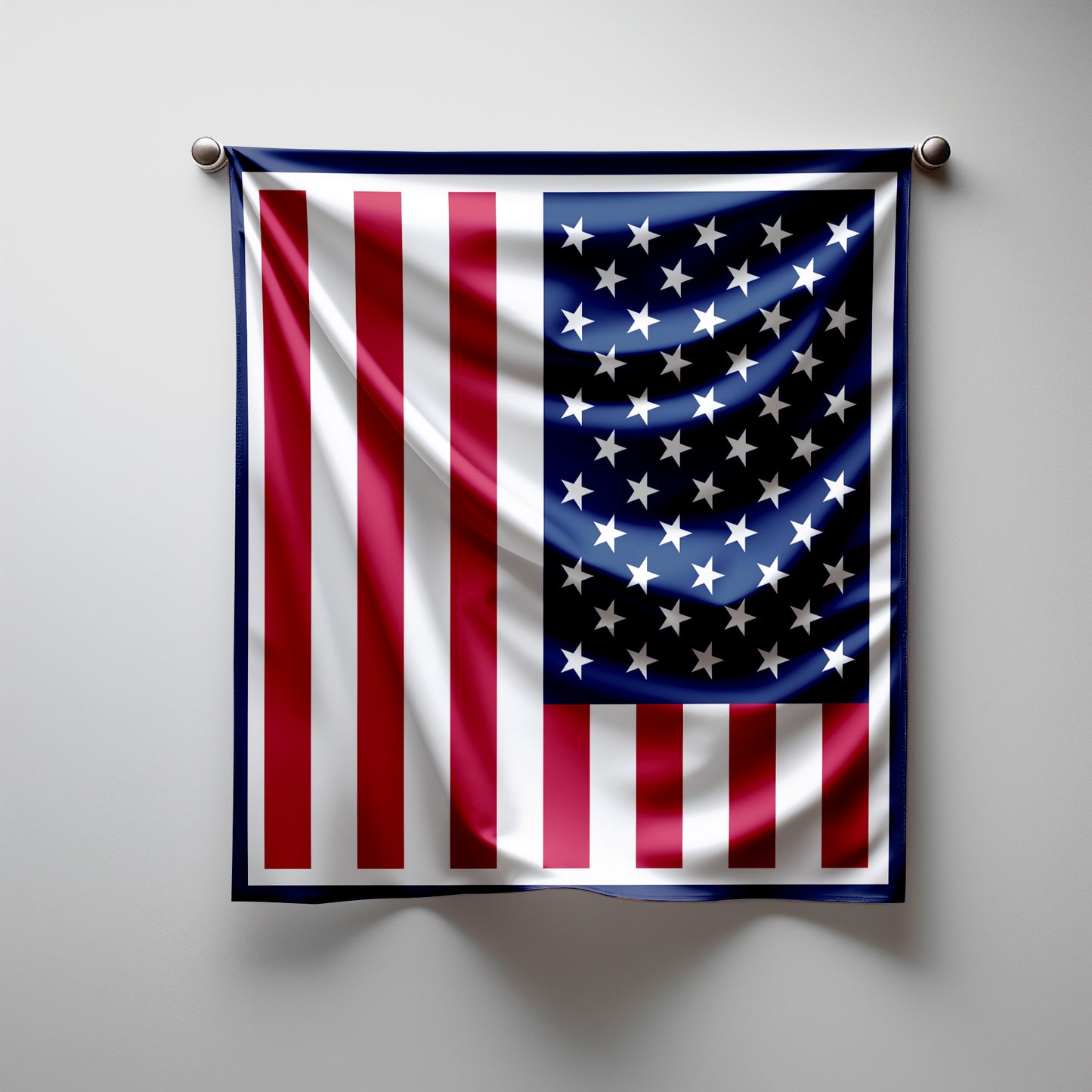 (Psychic Decor & Chipchi) American Flag Satin Silk Scarf