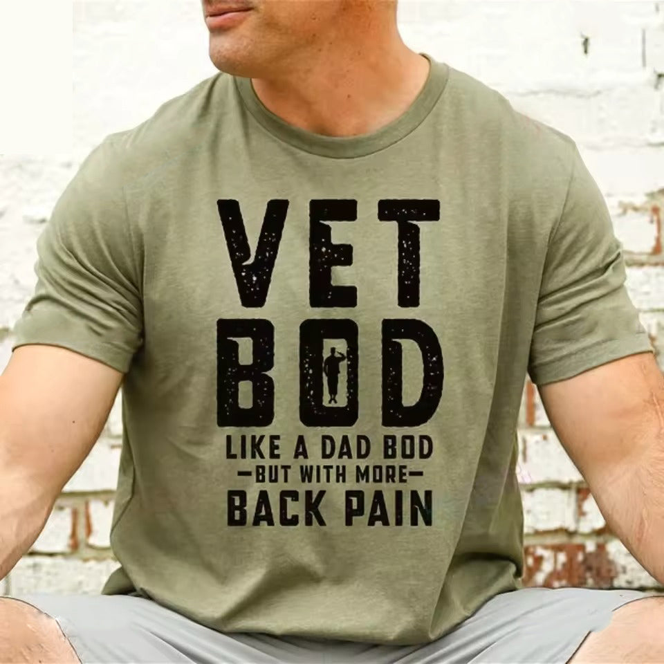 Vet's Body Like Dad's T-shirt Veteran but with Back Pain Vet Shirt Army Veteran Gift Air Force Armed Forces Day Tops