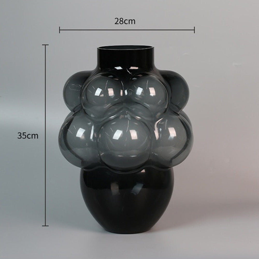 Black grape glass vase - Luxury Vase and home decoration