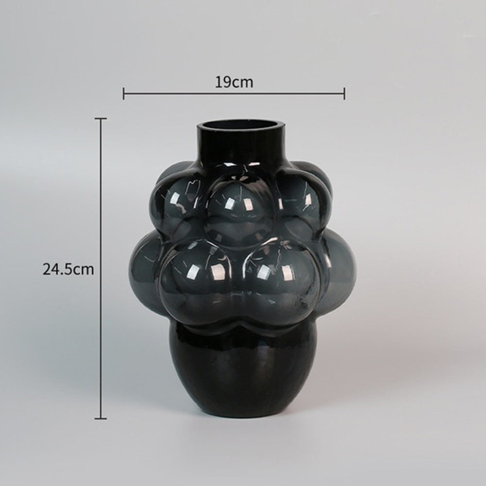 Black grape glass vase - Luxury Vase and home decoration