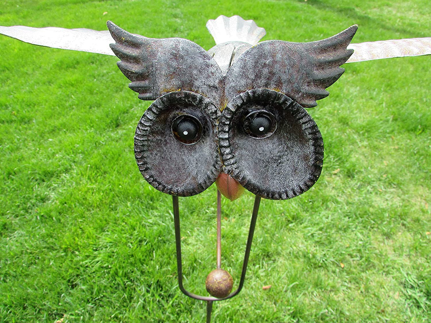 Metal Windmill Outdoor Owl Wind Spinner - Yard Patio Garden Decoration