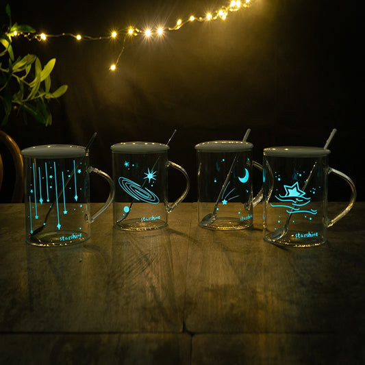 Starshine Glass Coffee Cup Glow In The Dark