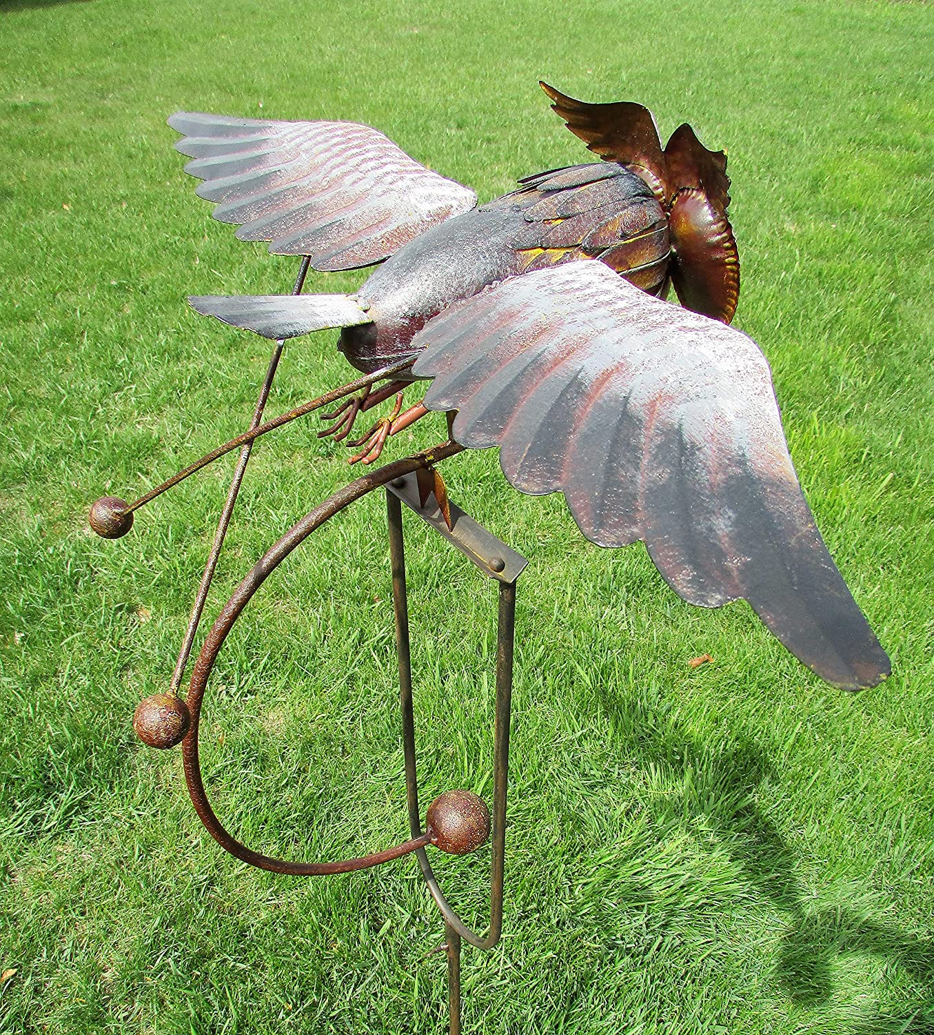 Metal Windmill Outdoor Owl Wind Spinner - Yard Patio Garden Decoration