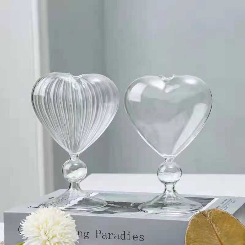 Heart Shaped Glass Vases