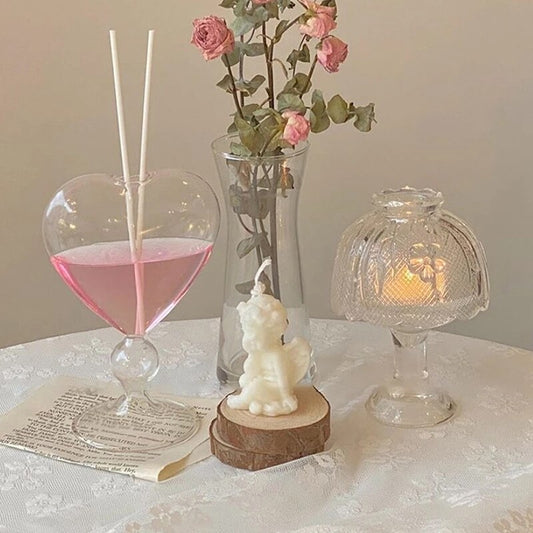 Heart Shaped Glass Vases