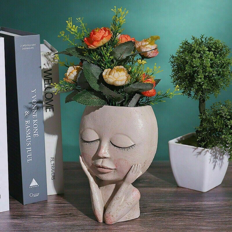 Nordic Vase - Face Pot - Art Statue Sculpture Vase - Decorative Vase