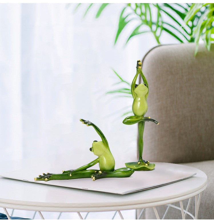 Psychic Decor Cute Yoga Frog Figurines